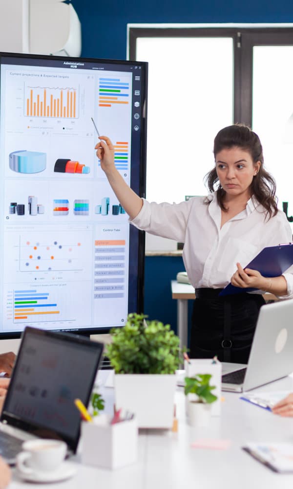 woman having a presentation