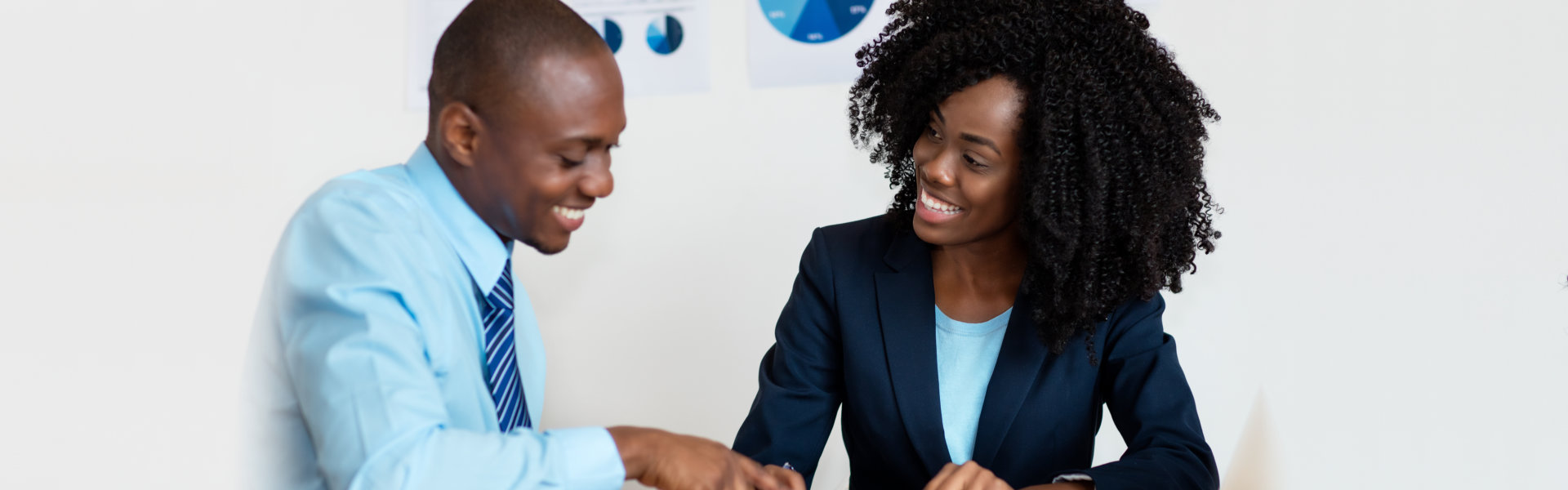 two professional having conversation